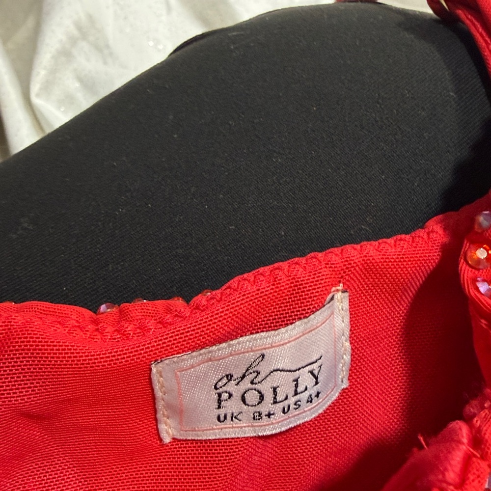 Oh Polly Red Sequin Bodycon Mini Dress for women. Size 4 - Picture 9 of 13